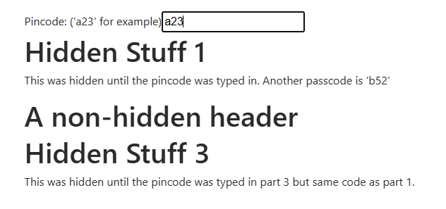 Passcode-Gated Content (AngularJS Concept)