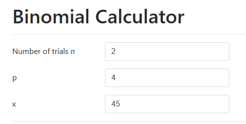 Binomial Probability Calculator