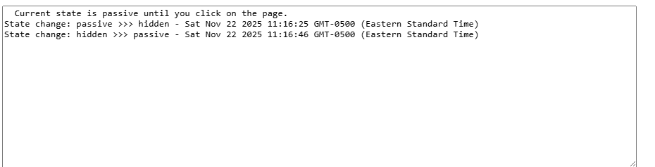 Browser State Change Detector