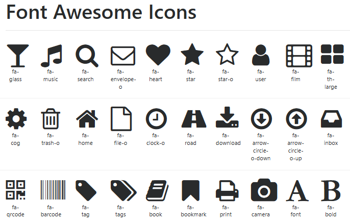 Dynamic Font Awesome Cheat Sheet