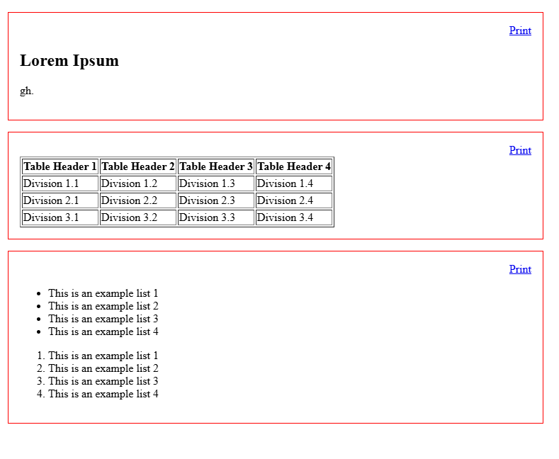 Partial Page Print Utility