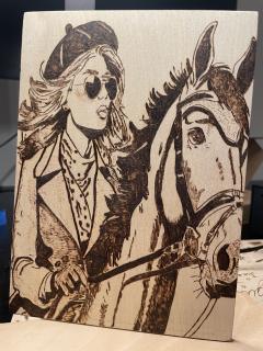 Woman Shades on Horse